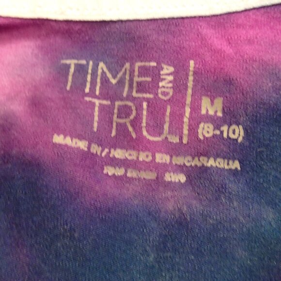 Time And Tru Purple Tie Dye Tank Top Size Medium 8-10 - Picture 2 of 3
